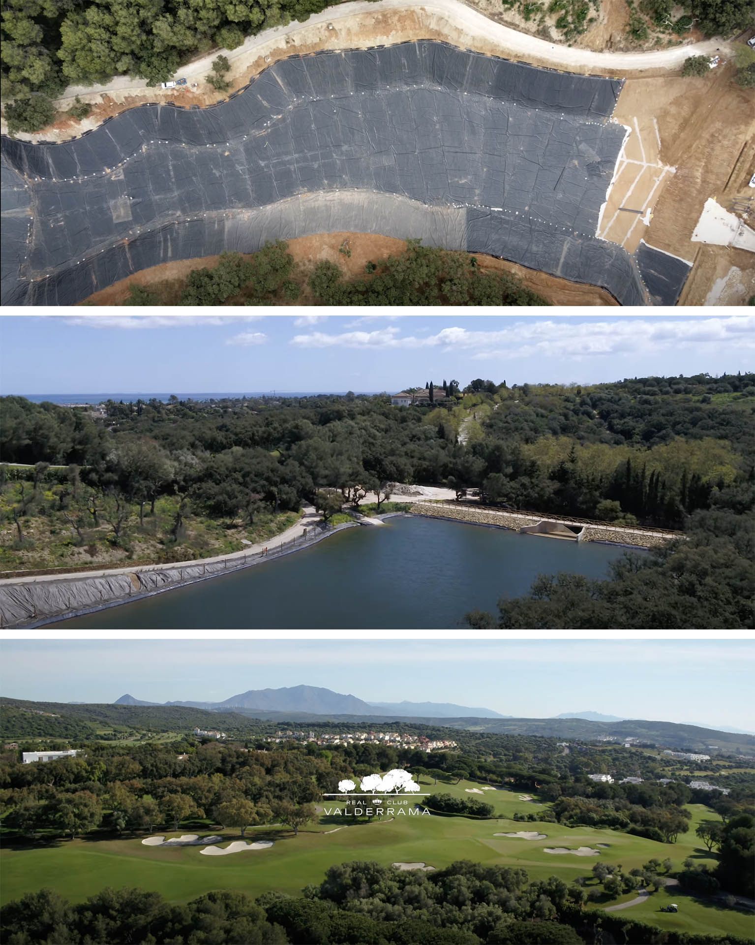 Building process of The Lake in Valderrama Golf Course