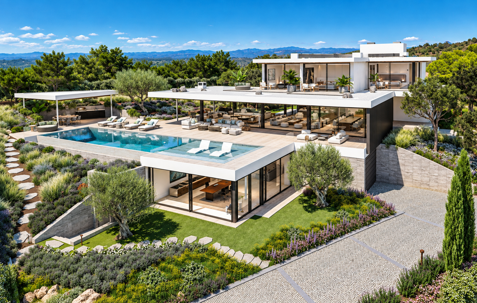 Villa de lujo en venta con piscina infinita y vistas al Mediterráneo| La Reserva de Sotogrande