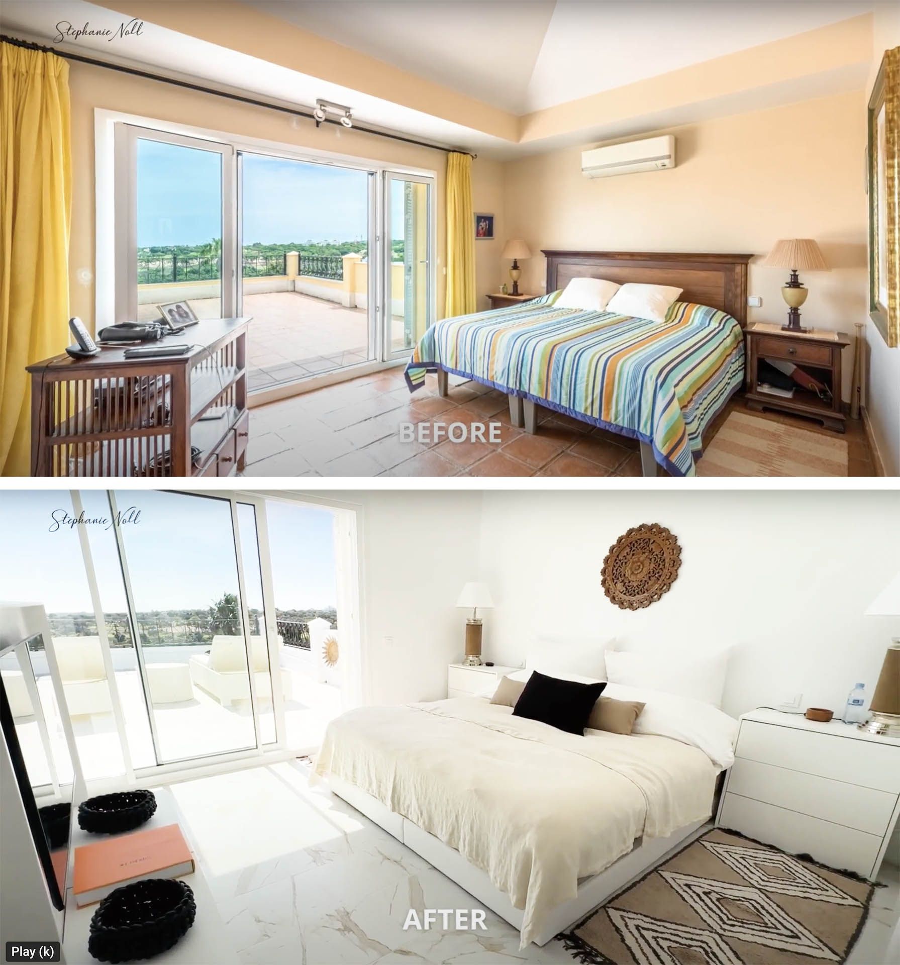 Before-after luxury villa