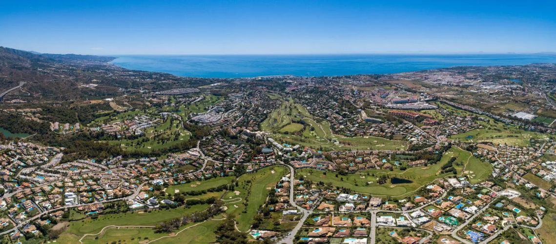 Nueva Andalucía golf and residential landscape in Marbella
