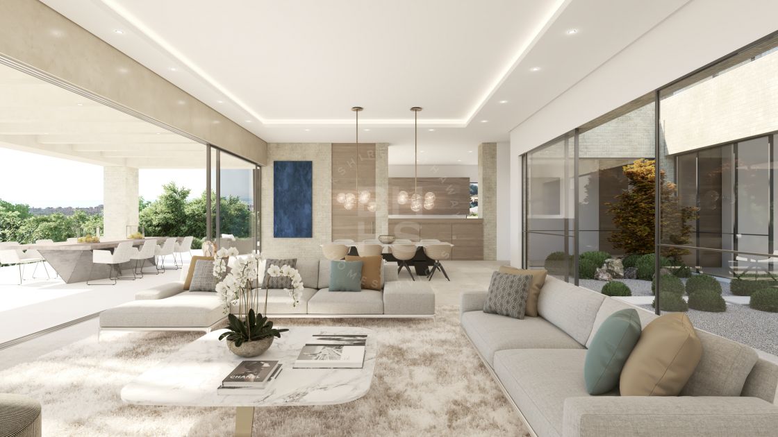 Spectacular off-plan turnkey villa located in the renown golf resort Los Flamingos, Benahavis.