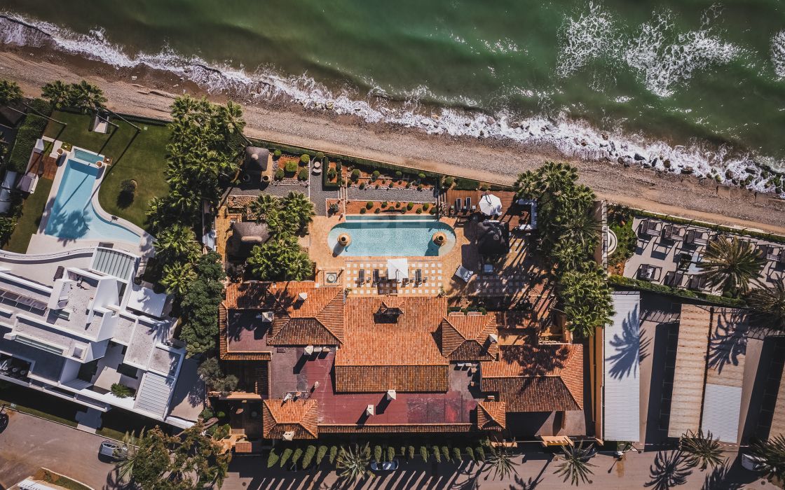 Stunning beachfront villa in Los Monteros, Marbella East.