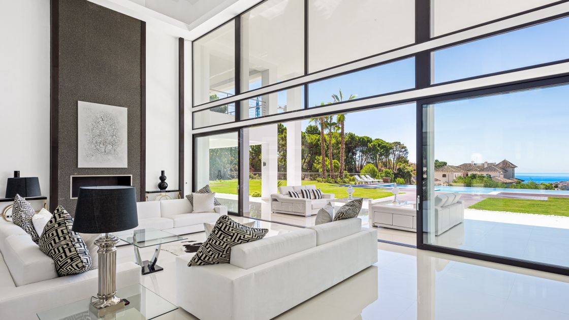 Newly built contemporary mansion with indoor pool and breathtaking coastal views in La Zagaleta