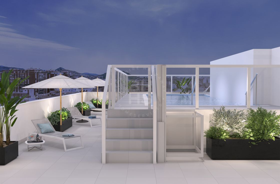 Apartamento de dos dormitorios en un nuevo proyecto de modernas viviendas en pleno centro de Málaga