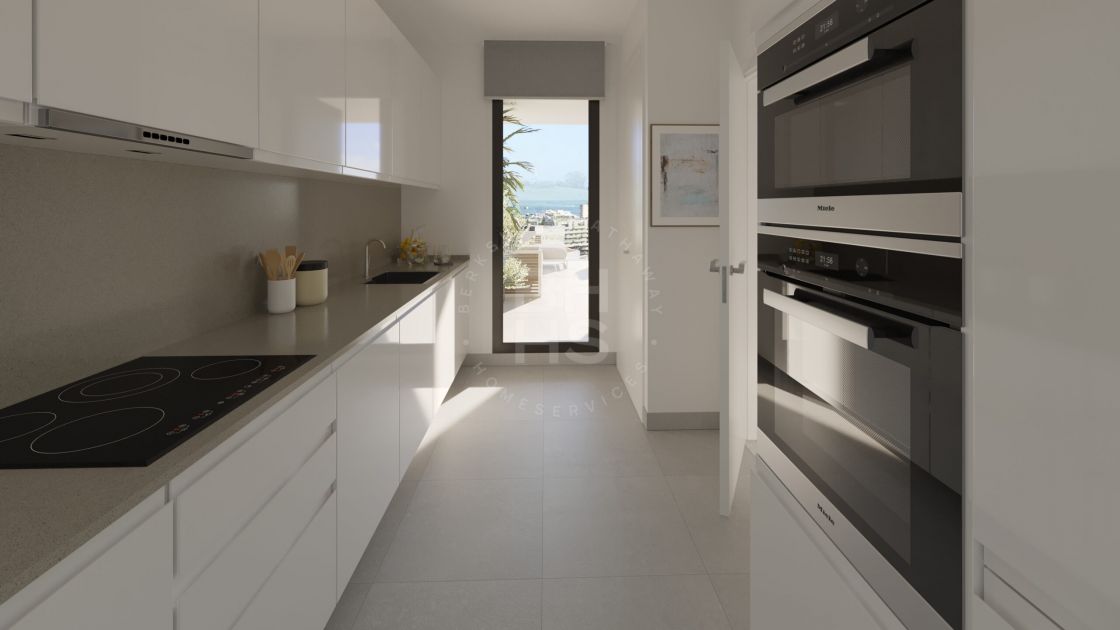 Contemporary apartment in an off-plan complex in Estepona, walking distance to the beach