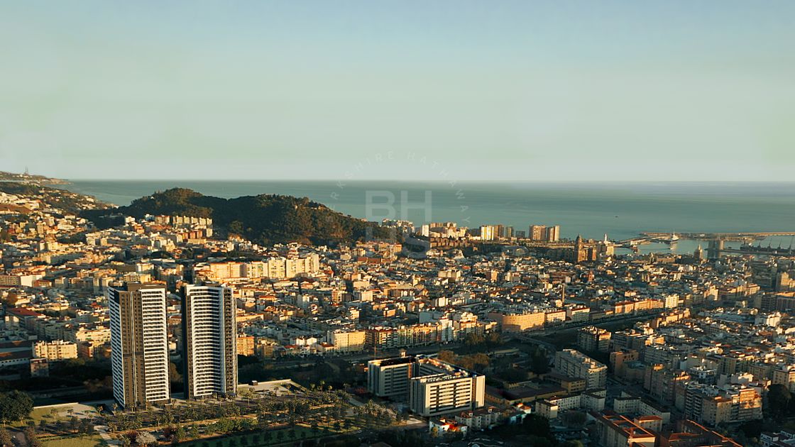 1-bedroom apartment in a cutting edge off-plan complex with panoramic views over Malaga city and the coast