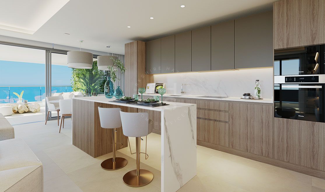 Modern apartment in a new project of luxury homes with panoramic sea views on the western coastline of Málaga