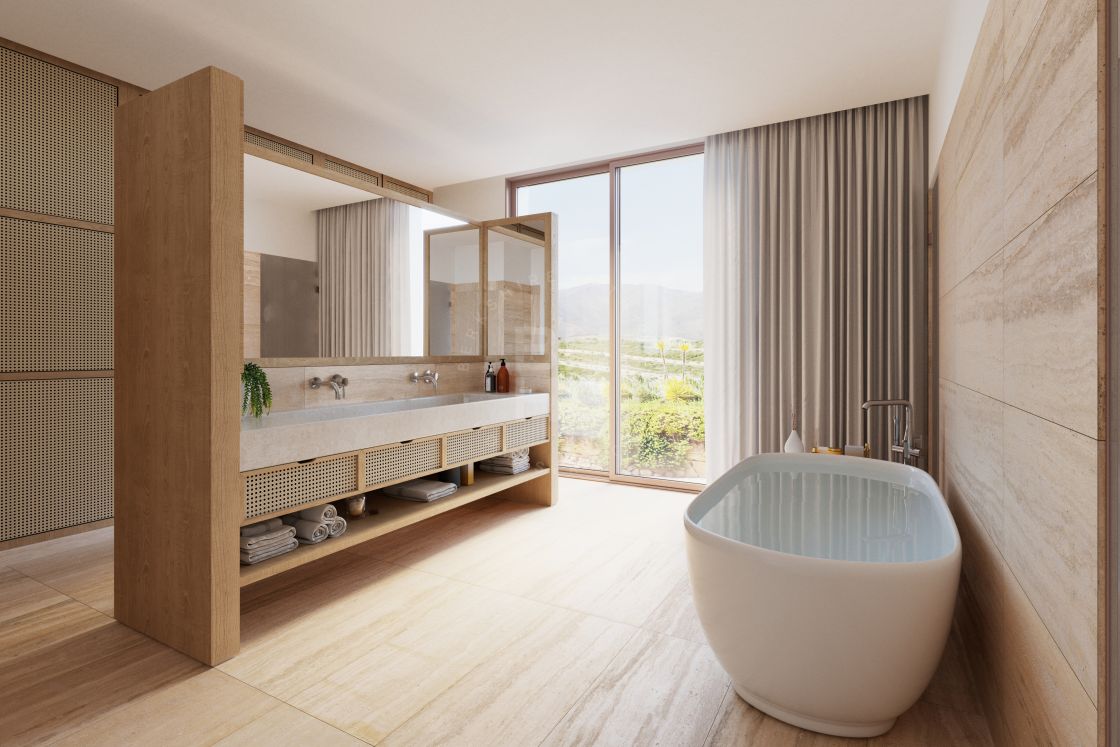 Luxury villa-style front line golf penthouse with private pool surrounded by exclusive amenities in Casares