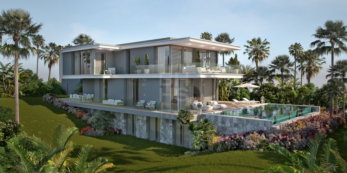Off-plan luxury villa with golf and sea views in a quiet location in East Marbella