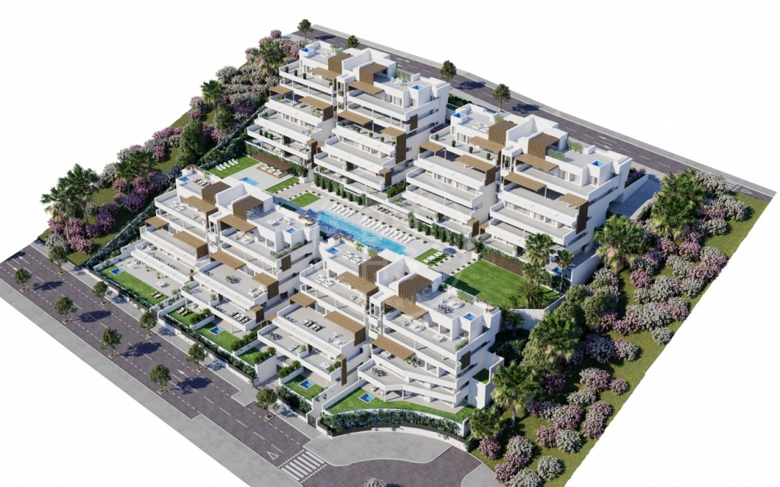 Contemporary third-floor apartment with panoramic views close to all amenities in Estepona