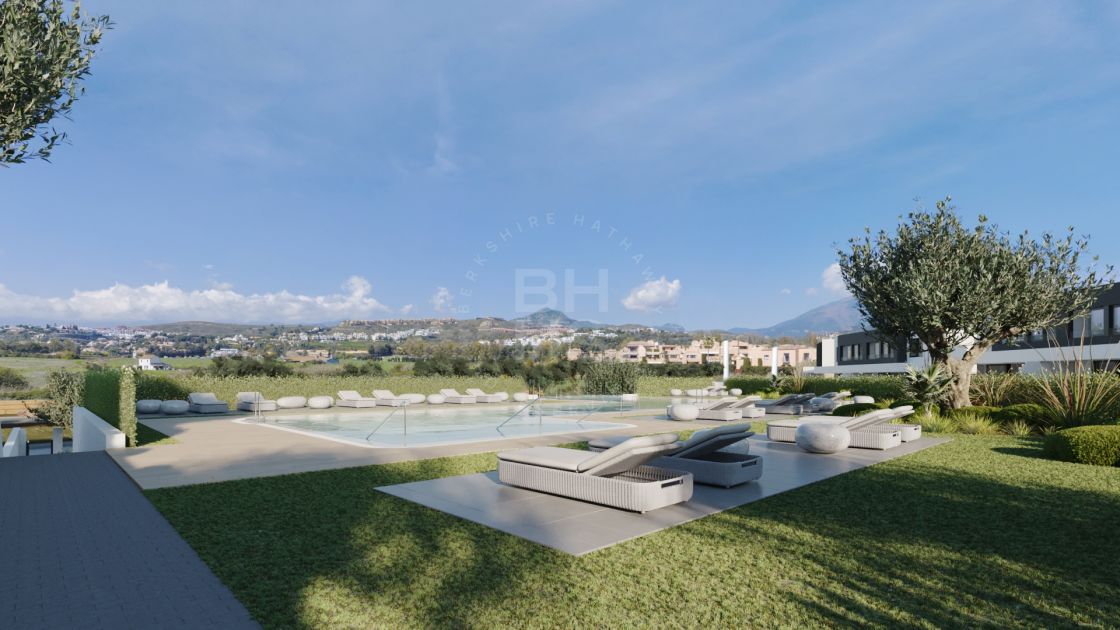 Exclusive off-plan semi-detached villa with solarium and basement next to Atalaya Golf