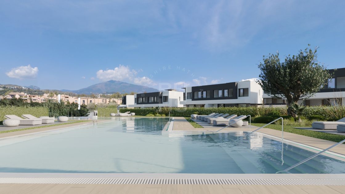 Exclusive off-plan semi-detached villa with solarium and basement next to Atalaya Golf