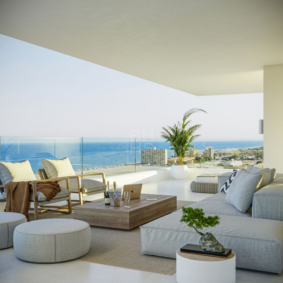 Modern apartment in a new project of luxury homes with panoramic sea views on the western coastline of Málaga