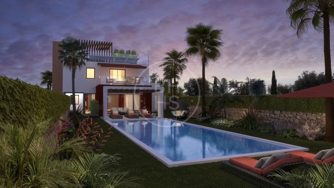 Off-plan contemporary villa with outstanding energy efficiency rating in Río Real Golf, next to the Four Seasons project