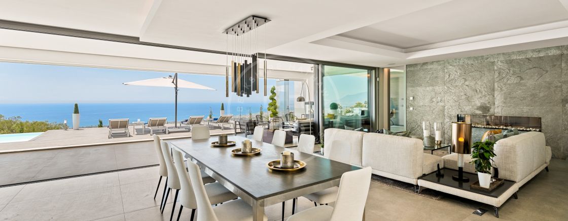 Modern recently built villa offering truly one of the best panoramic views to the coast