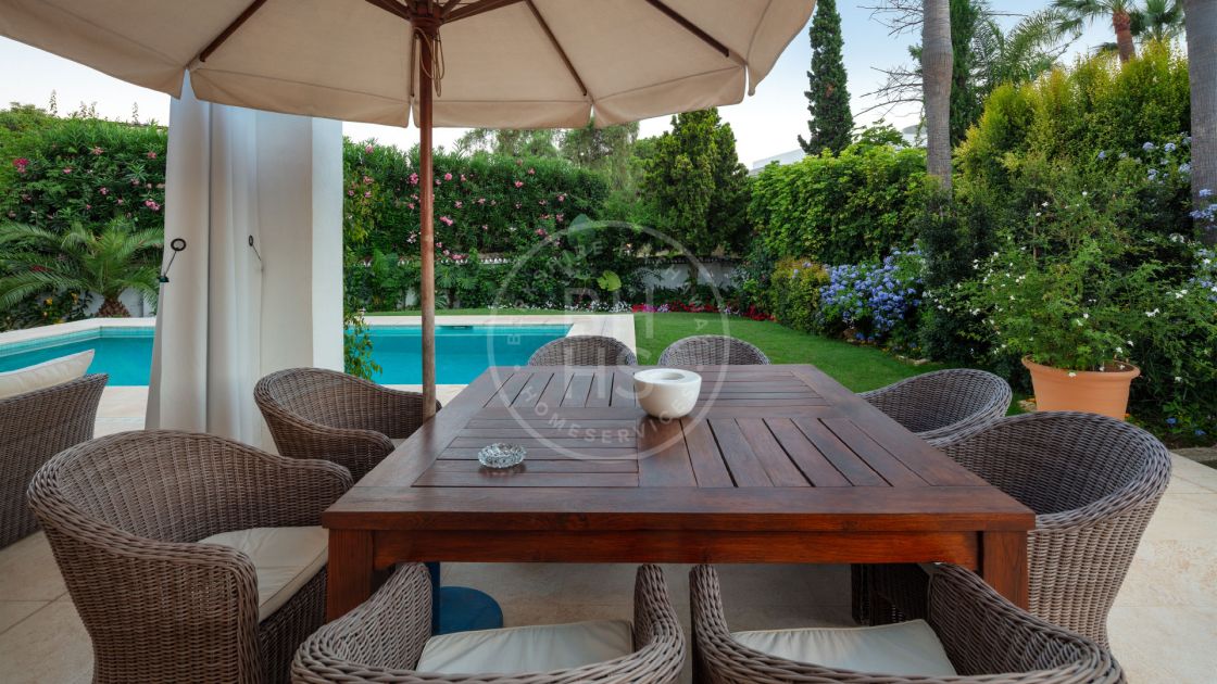 Luxury beachside villa next to the Marbella Club hotel, on Marbella's Golden Mile