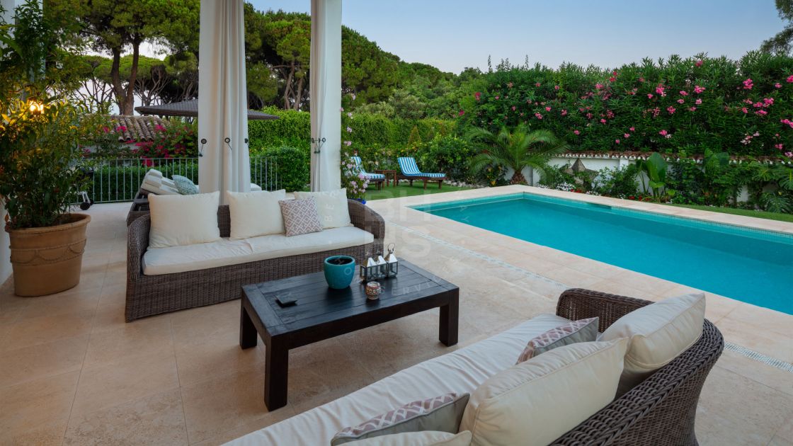 Luxury beachside villa next to the Marbella Club hotel, on Marbella's Golden Mile