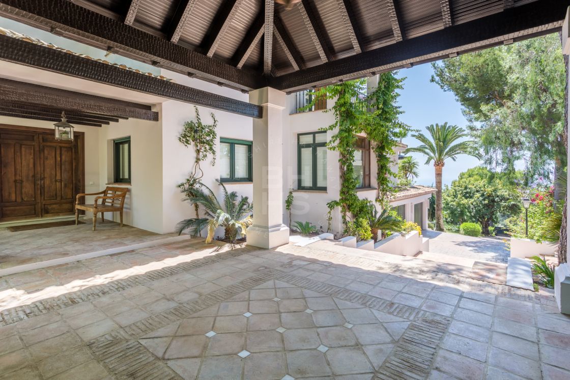 Elegant Andalusian-style villa with Moorish features in Sierra Blanca, one of the most prestigious gated residential areas on Marbella’s Golden Mile