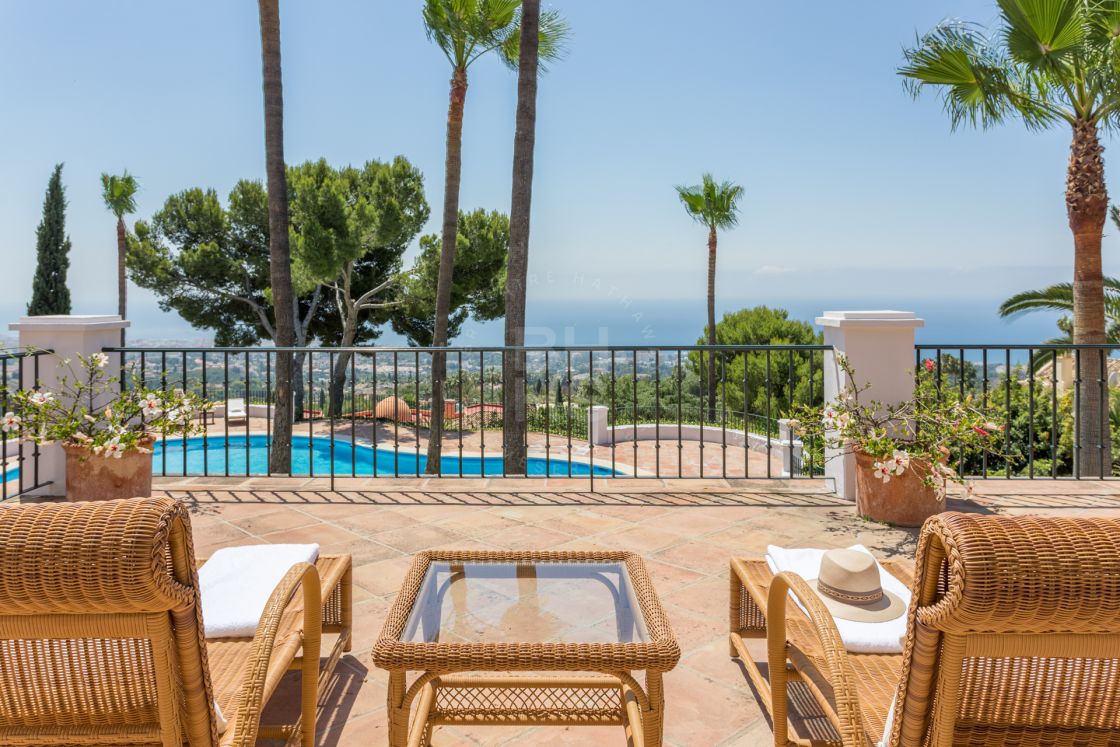 Elegant Andalusian-style villa with Moorish features in Sierra Blanca, one of the most prestigious gated residential areas on Marbella’s Golden Mile