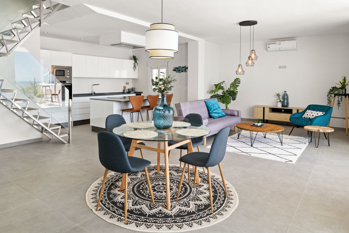 Contemporary front line beach duplex penthouse in Estepona West
