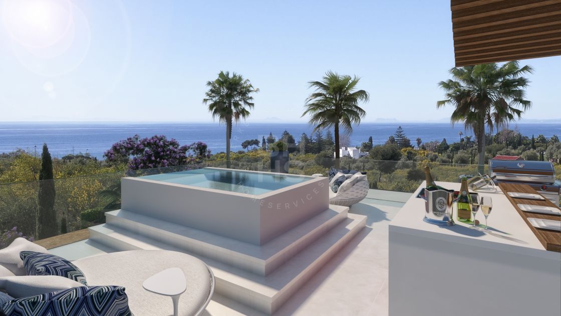 Off-plan contemporary villa with outstanding energy efficiency rating in Río Real Golf, next to the Four Seasons project