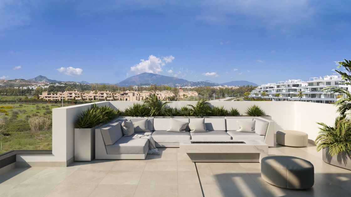 Exclusive off-plan semi-detached villa with solarium and basement next to Atalaya Golf