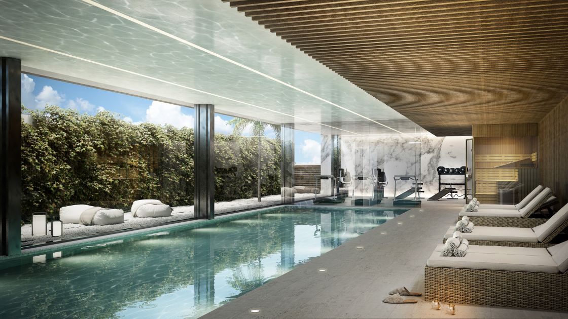 Select ground-floor apartment in a new project of nine beachfront residences in Estepona