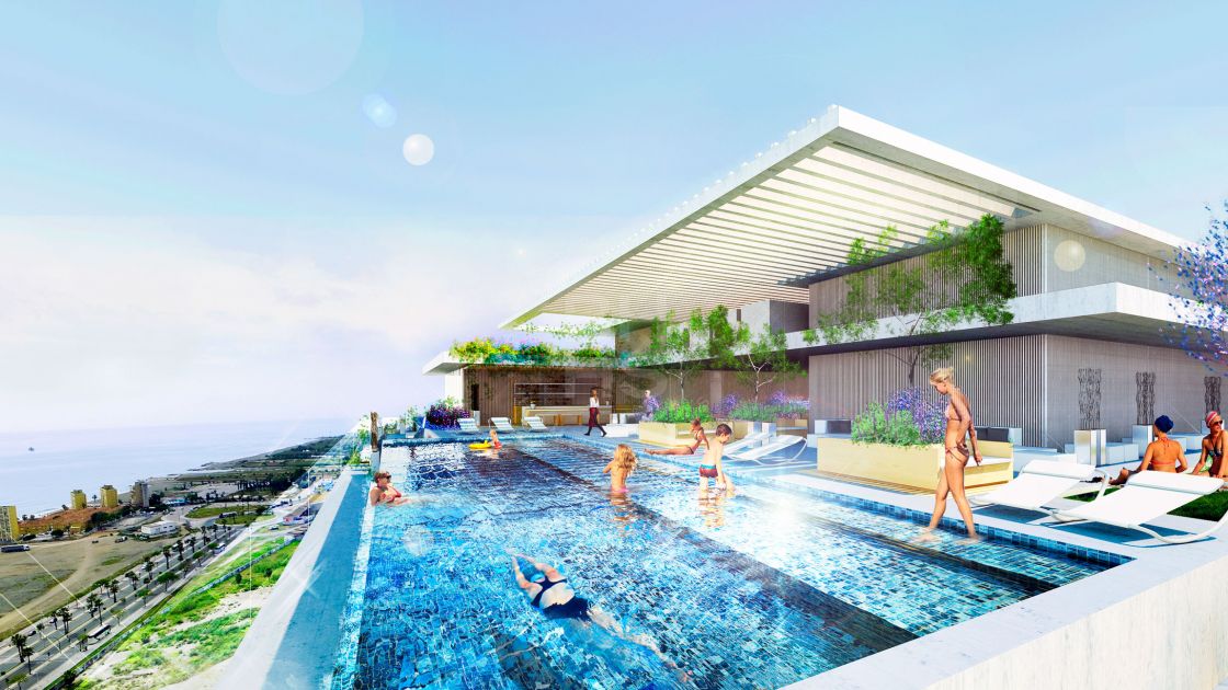 Modern large apartment in a new project of luxury homes with panoramic sea views on the western coastline of Málaga