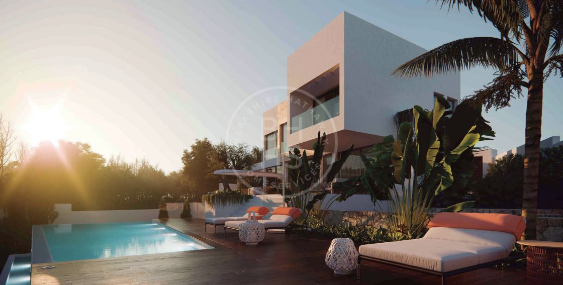 Off-plan contemporary designer villa with sea views in El Paraíso Alto, Benahavís