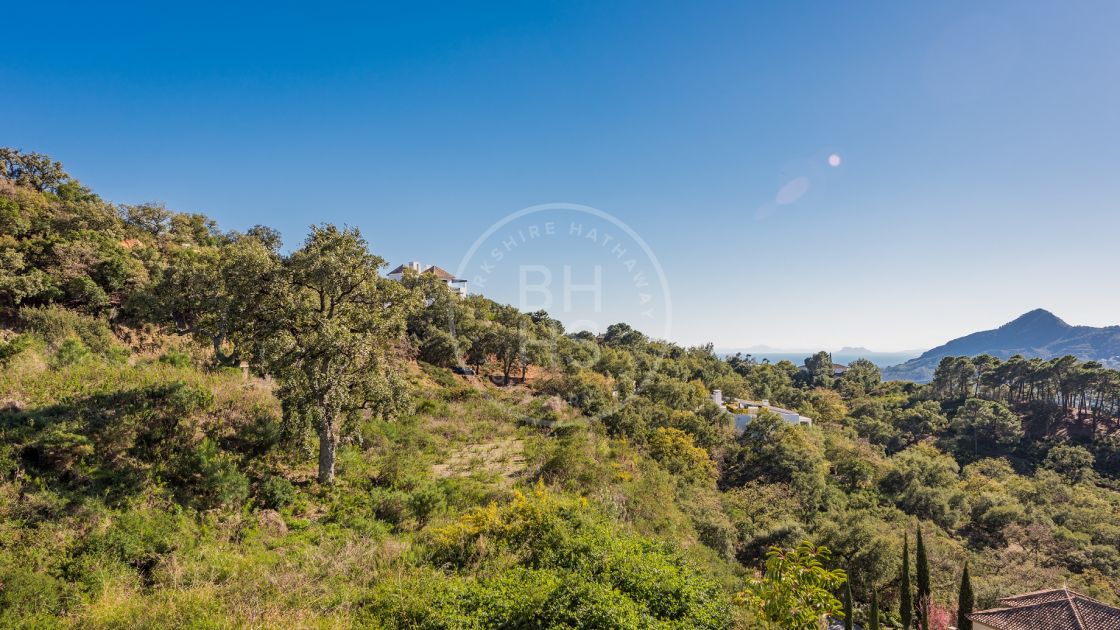 Stunning plot with a large guest house and panoramic views in La Zagaleta