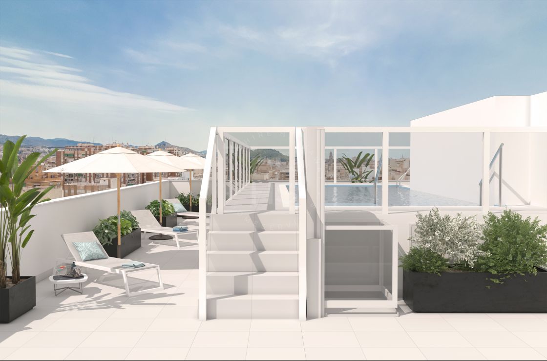 Apartamento de dos dormitorios en un nuevo proyecto de modernas viviendas en pleno centro de Málaga