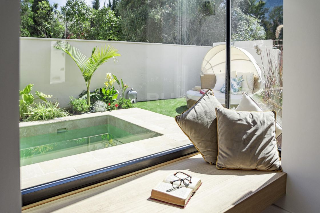 Mediterranean beach house with contemporary interior in Casablanca, on Marbella's Golden Mile.