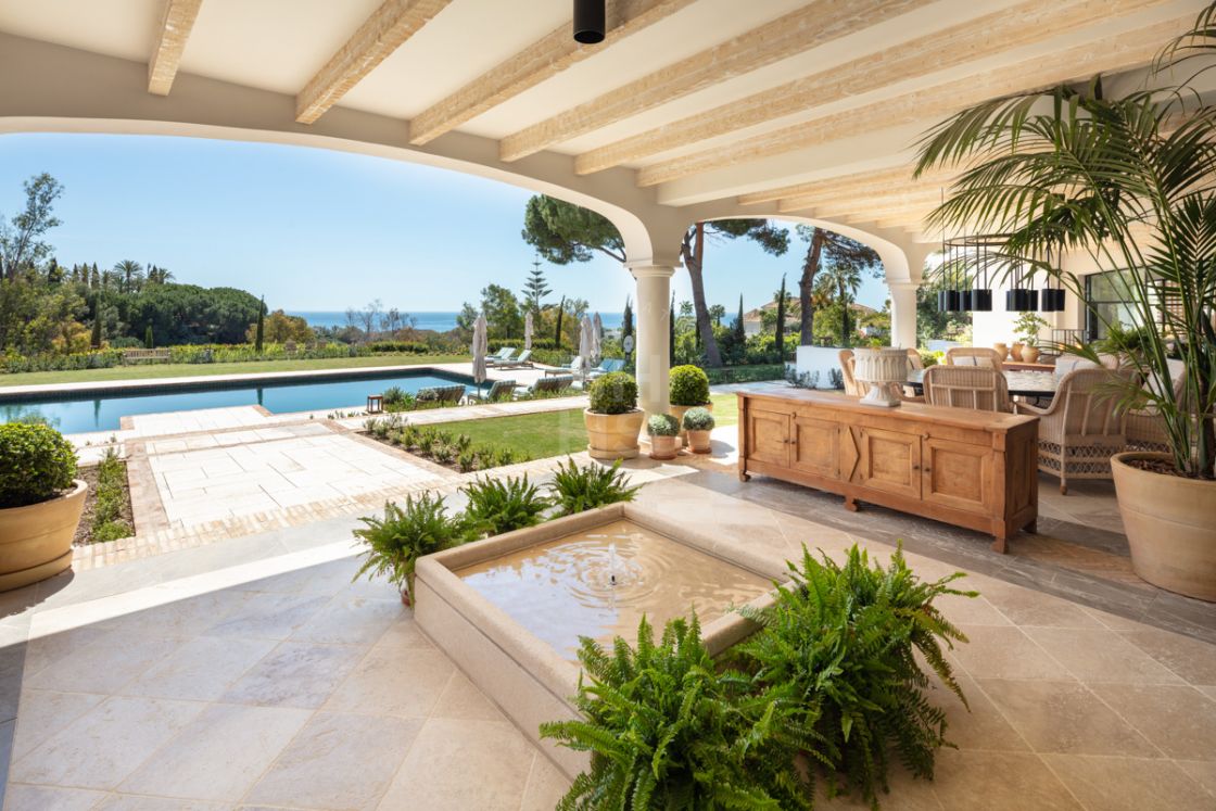 Exquisitely conceived estate with breathtaking and unencumbered panoramic views in Las Lomas del Marbella Club, on Marbella’s Golden Mile