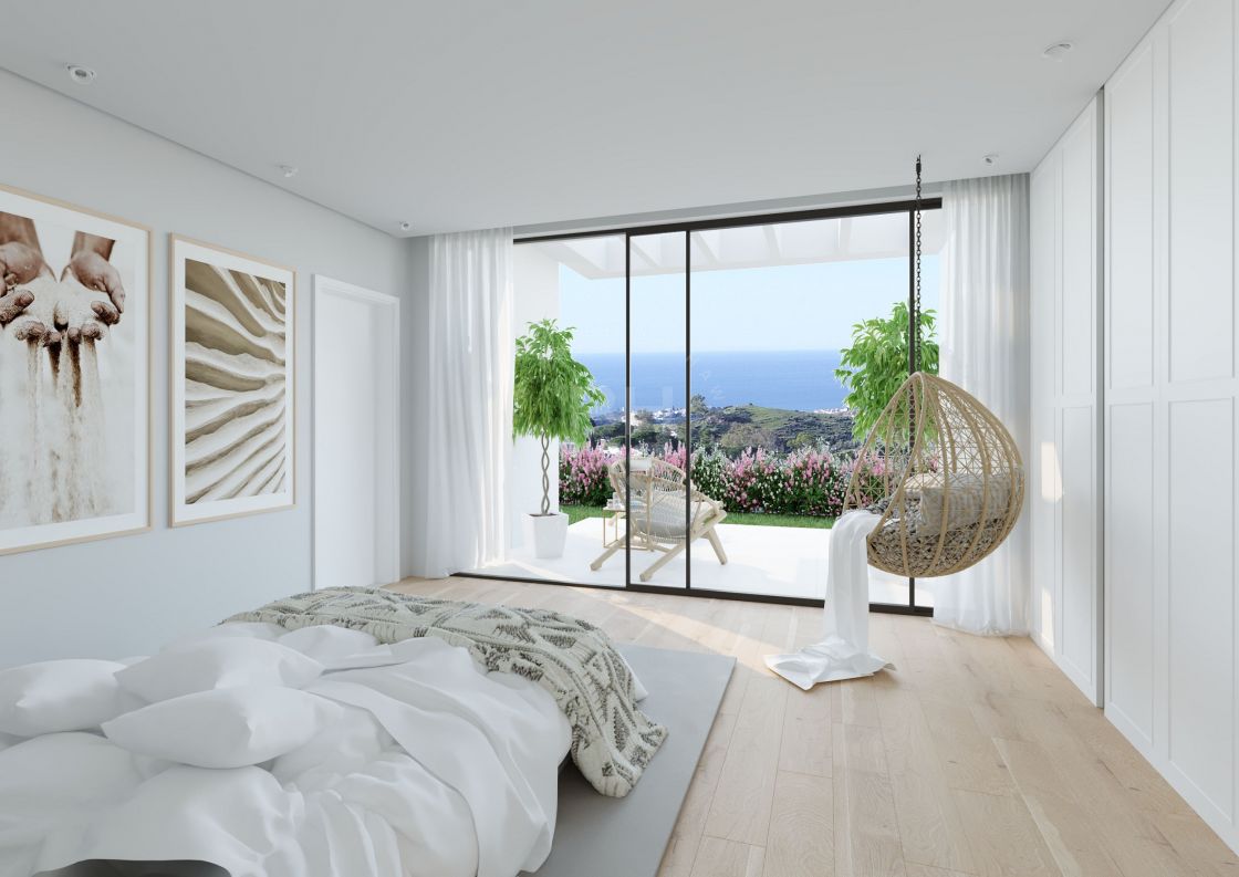 Modern villa in an exclusive off-plan development of 7 four-bedroom homes with sea views in Mijas