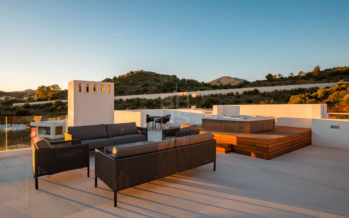 Contemporary luxury villa in a prestigious gated community within the Golf Valley.
