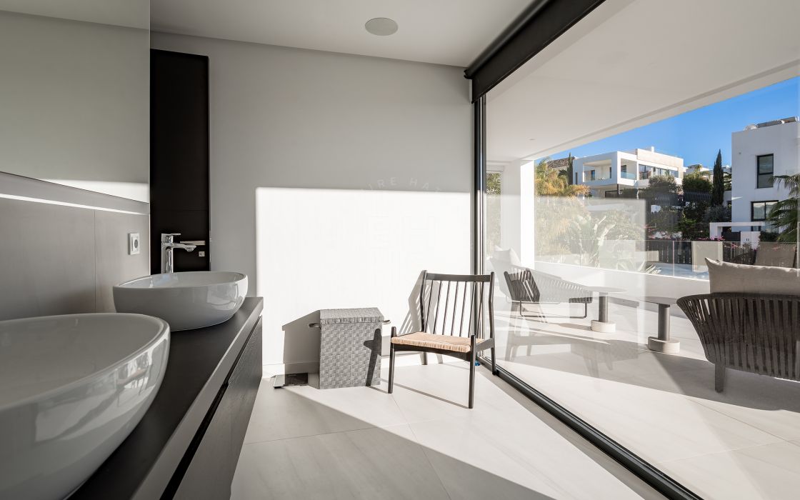 Contemporary luxury villa in a prestigious gated community within the Golf Valley.