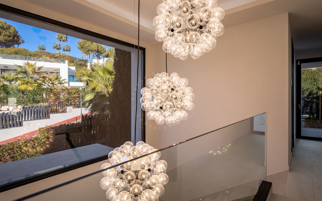Contemporary luxury villa in a prestigious gated community within the Golf Valley.
