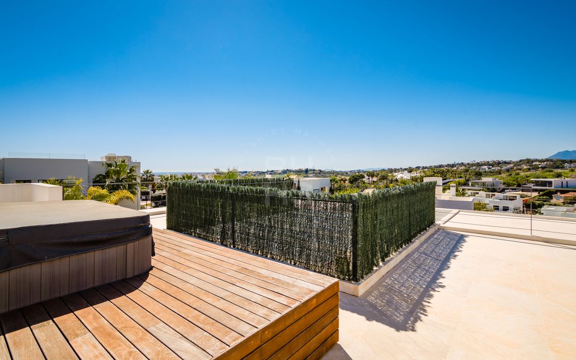 Contemporary luxury villa in a prestigious gated community within the Golf Valley.