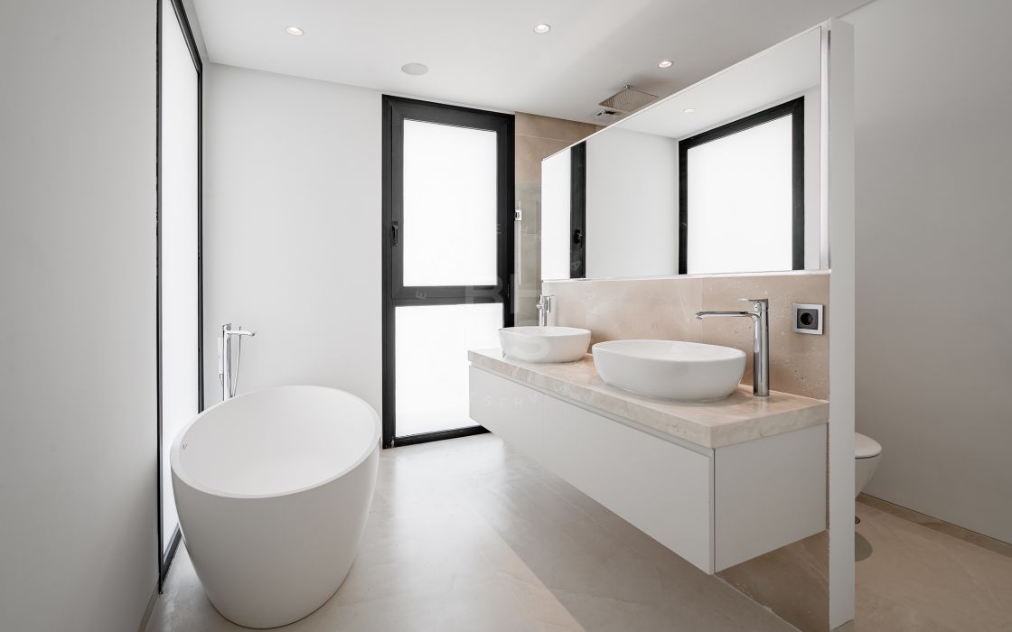 Contemporary luxury villa in a prestigious gated community within the Golf Valley.