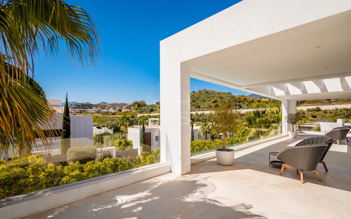 Contemporary luxury villa in a prestigious gated community within the Golf Valley.