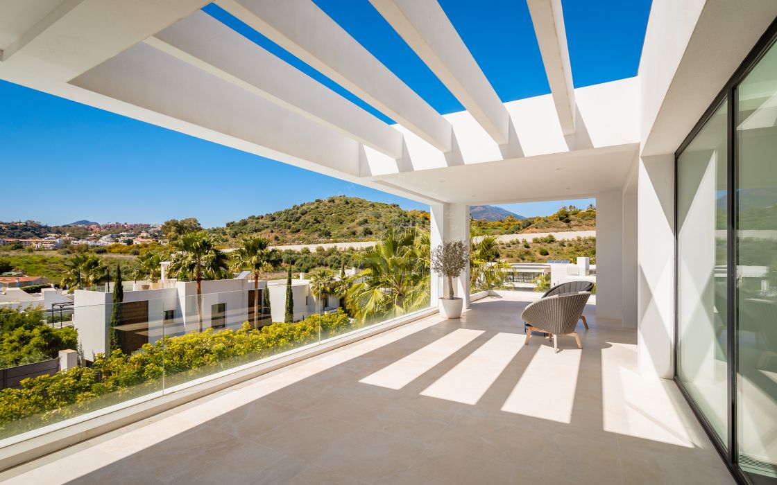Contemporary luxury villa in a prestigious gated community within the Golf Valley.