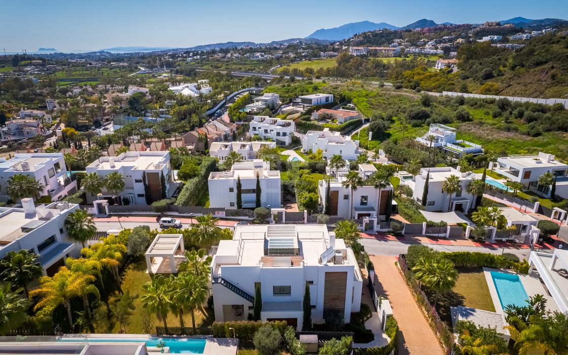 Contemporary luxury villa in a prestigious gated community within the Golf Valley.