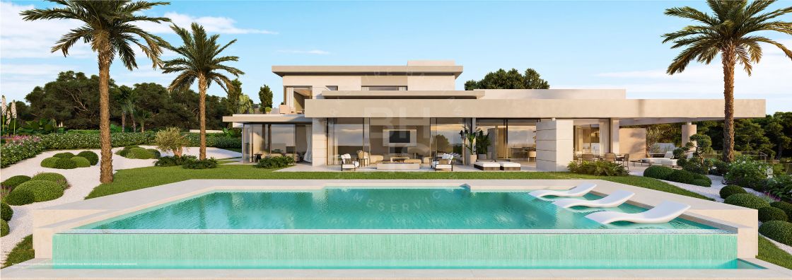 Magnificent contemporary off-plan villa with panoramic sea views in Cortijo de Nagüeles, Marbella