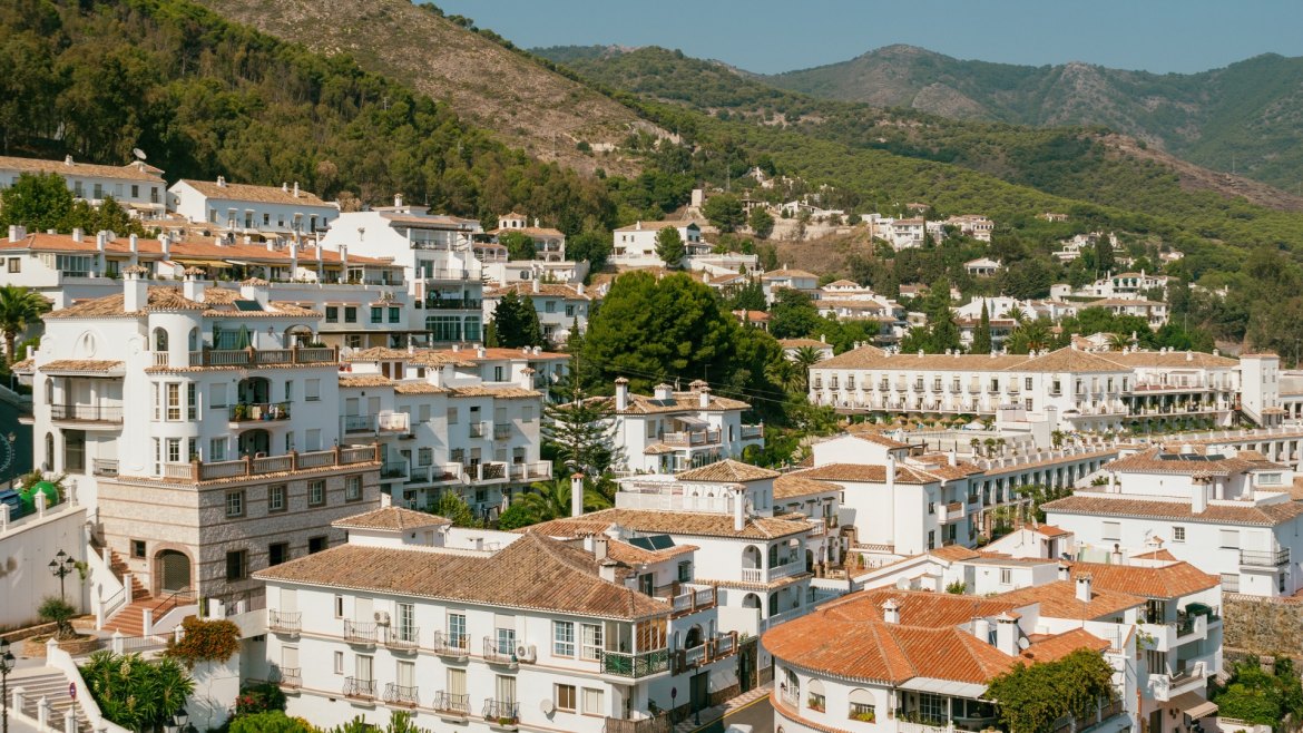 Image of the picturesque village of Mijas, located on the Costa del Sol.