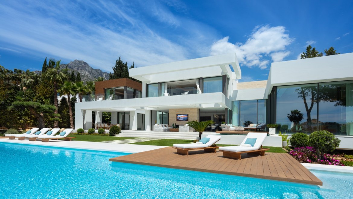 Image of a luxury villa for sale in Sierra Blanca, Marbella.