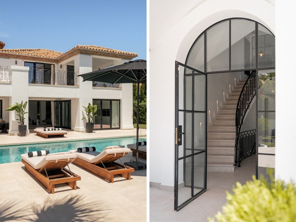 Elegancia andaluza contemporánea con espacios abiertos, vistas al mar y vida junto al golf, Nueva Andalucía