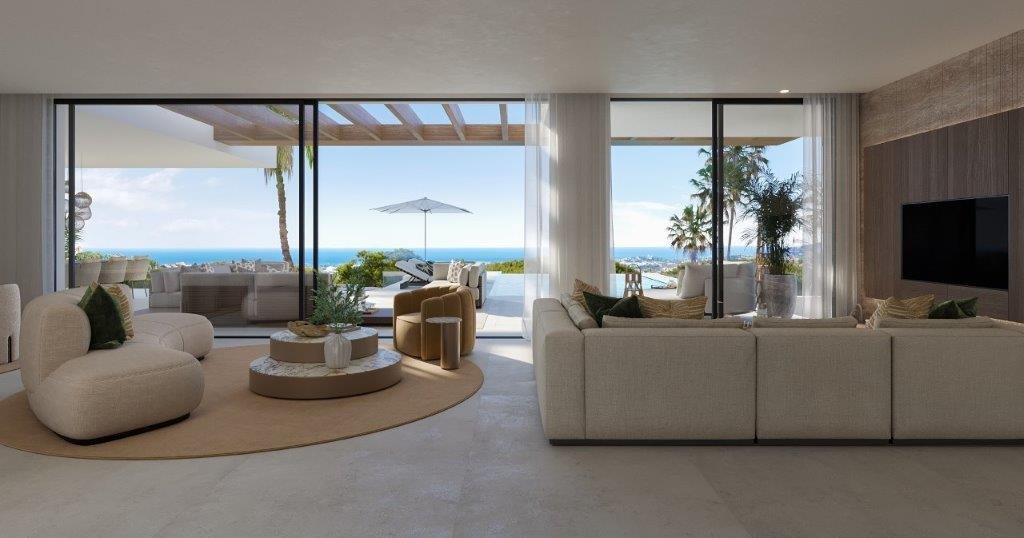 Villa única de nueva obra a construir con impresionantes vistas al mar en la nueva Milla de Oro, Estepona