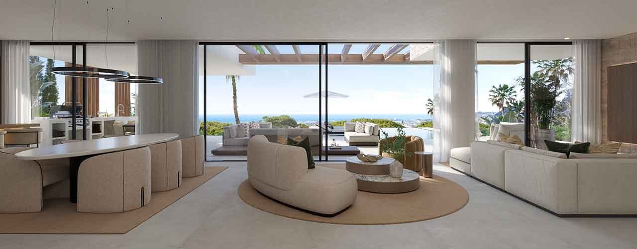 Villa única de nueva obra a construir con impresionantes vistas al mar en la nueva Milla de Oro, Estepona