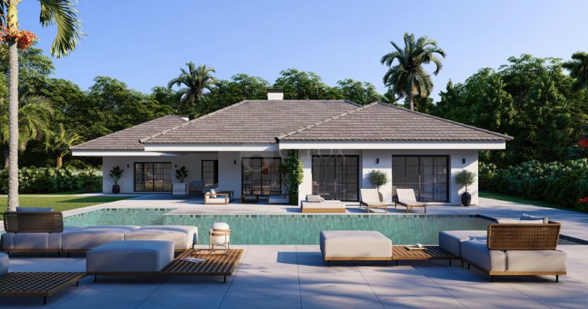 Villa de lujo en Marbella Este con piscina privada y pista de tenis