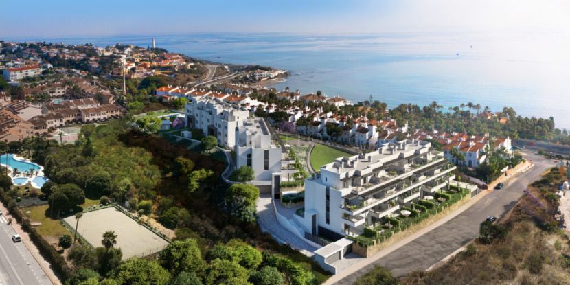 Хорошие апартаменты в Кала-де-Михас, с панорамным видом на Средиземное море.